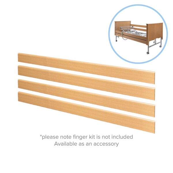 Wooden 2 Bar Side Rail Set in Light Oak